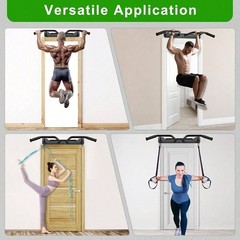 600lbs Wall Mounted Pull Up Bar – Heavy Duty Chin Bar w/ Band Hooks & Steel F…