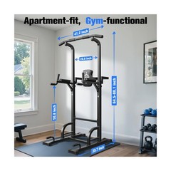 Sportsroyals Power Tower Pull Up Bar Station, 450LBS Stable Pull Up Dip Stati…
