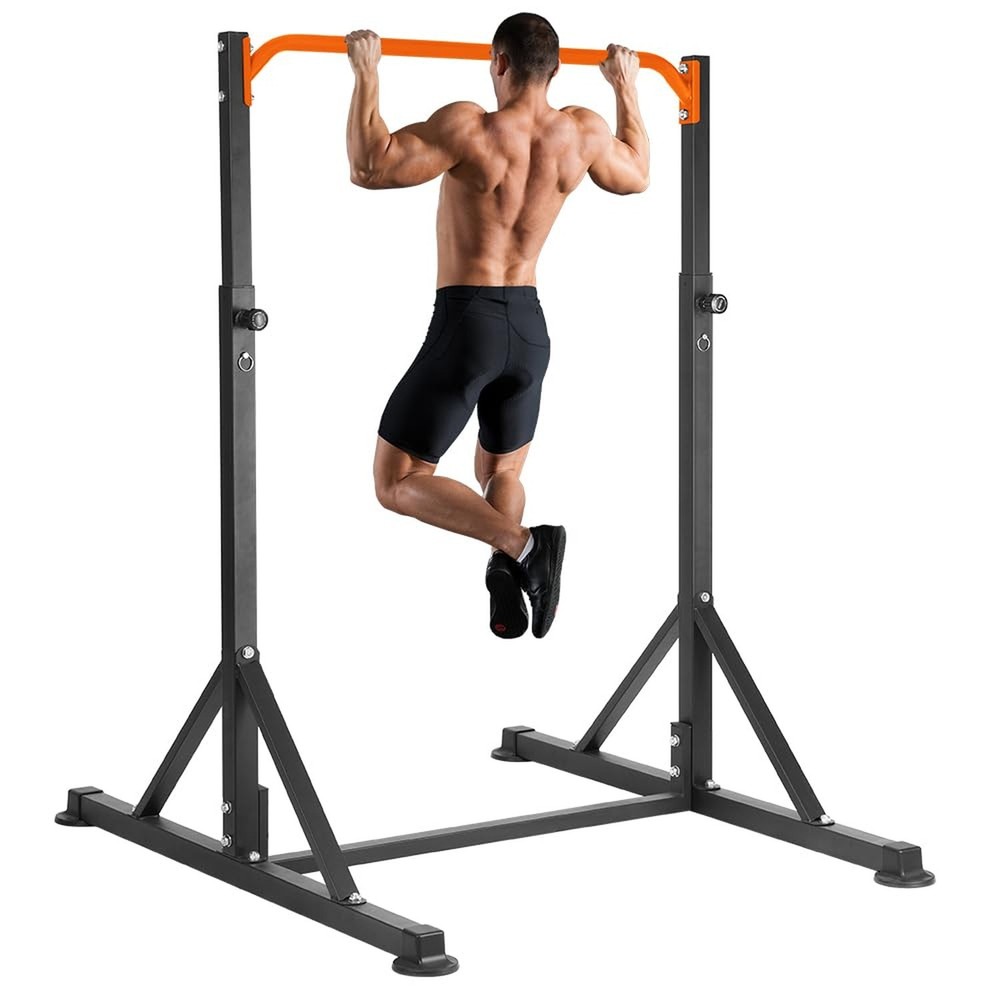 Pull Up Station, Power Tower Adjustable Pullup Bar Free Standing, H… Fast Ship