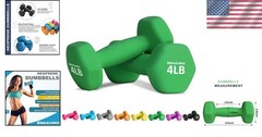 Versatile 4 lb Hexagonal Neoprene Dumbbell Pair for All Ages & Fitness Levels