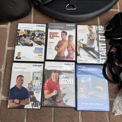 Total Gym FIT Chuck Norris Home Gym Resistance Training System AB CRUNCH DVDS