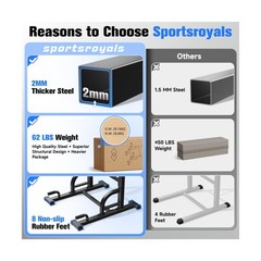 Sportsroyals Power Tower Pull Up Bar Station, 450LBS Stable Pull Up Dip Stati…