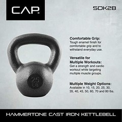 WF Athletic Supply Hammerstone Painted Cast Iron Kettlebells, Available in 10-80