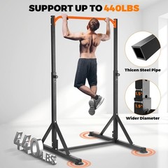 Pull Up Station, Power Tower Adjustable Pullup Bar Free Standing, H… Fast Ship