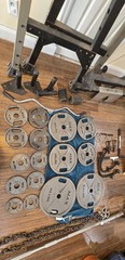 Golds Gym Olympic, A Frame Weight Bench With Cable Attachments.