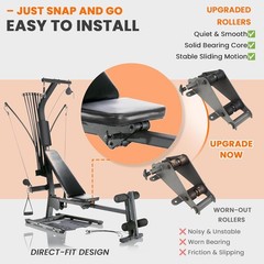 fits for Bowflex Home Gym Classic,Elite 6-Pack Sliding Seat Bracket Rollers Kit