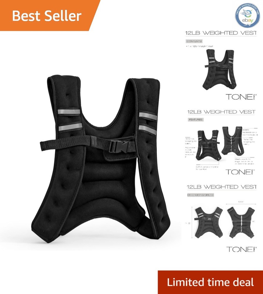 Comfortable Neoprene Weighted Vest – 12 lb for Running, Walking, and Workouts