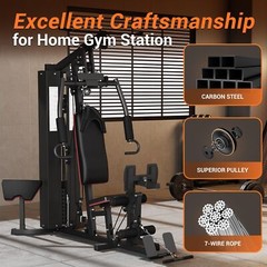 Multifunctional Workout Station Machine ,Home Gym Equipment w/Leg Press Training