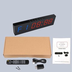 1.8″ 6-Digit LED Gym Timer Boxing Timer Supports Countdown Count-up for Games