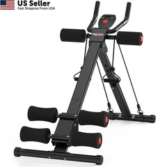 RELIFE REBUILD YOUR LIFE AB Workout Machine Adjustable Ab Trainer Black