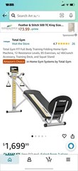 Total Gym FIT Home Fitness Folding Full Body Workout Exercise Equipment Machine