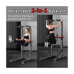 K KiNGKANG Power Tower Dip Station, Multi-Function Assistive Trainer Pull Up …