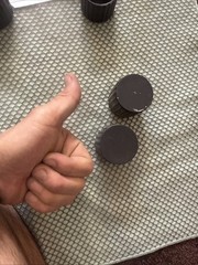 DAMAGED Total Gym Elite Rubber End Caps Black (2 Have Screws To Secure Them)