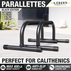 Lebert Fitness Parallette Push Up Bars Dip Station Stand – Perfect for Home a…