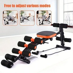 6-in-1 Home Sit Up Machine – Multifunctional Ab & Leg Trainer with Bicycle Pedal