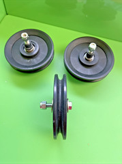 Cable Pulley Wheels 3 Pisc Home Gym Or Many Project 4.5 X 3/4 Inch