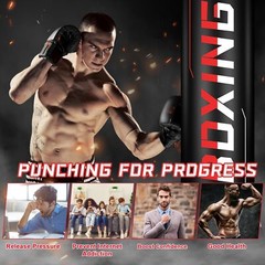 Freestanding Punching Bag for Adult Teens, 70″ Heavy Punching Bag with Boxing…