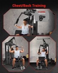 Multifunctional Home Gym Equipment Home Gym Station with Pulley System 150LBS