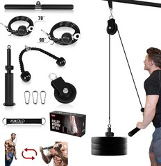 Portable Fitness Cable Machine with Detachable Handles^