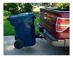 Tote Caddy Trash Can Transporter – Fits Truck/Auto/Golf Cart/ATV With 2in