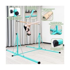 Gymnastics Bar, 5’10” Base length 45″ to 71″ Adjustable Horizontal Bar for