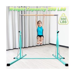 Gymnastics Bar, 5’10” Base length 45″ to 71″ Adjustable Horizontal Bar for