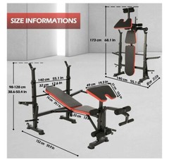 Foldable Adjustable Incline Decline Bench With Rack Leg Developer NEW