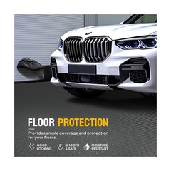 TUFFIOM 7.5×22 FT Garage Floor Mat, Thickened Diamond Plate PVC Garage Mats F…