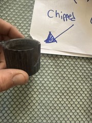 DAMAGED Total Gym Elite Rubber End Caps Black (2 Have Screws To Secure Them)