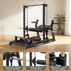 Hip Thrust Machine 770 LBS Plate Loaded Glute Bridge Exercise Equipment Home Gym