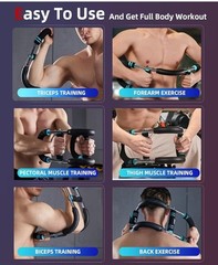 Gym Quality Adjustable Power U Shaped Body Trainer 60-100lb Full Body Home Gym