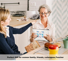Smile Dental Care Makeup Bag, Cute Tooth & Bow Cosmetic Pouch for Dental Assista