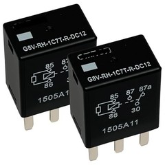 2Pcs G8V-RH-1C7T-R-DC12 Multi Purpose Fuel Pump Black Automotive Relay 12VDC