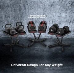 FitRx SmartRack Dumbbell Stand, Dumbbell Rack and Kettlebell Weight Rack Stand