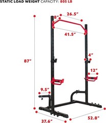 Complete Strength Training Set: Durable Power Rack, Pull-Up Bar & Safety Arms
