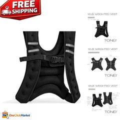 Adjustable 12 lb Weighted Vest for Men and Women – Perfect for Running & Walking