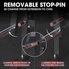 Leg Extension and Curl Machine Plate Loaded Rotary Extension for Thigh Home Gym