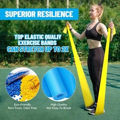 Resistance Bands, Professional Exercise 59″, Yellow, Blue, Green