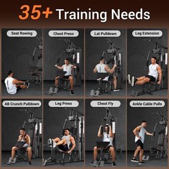 Multifunctional Workout Station Machine ,Home Gym Equipment w/Leg Press Training