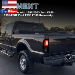 LED Tail Lights Pair Compatible with Ford 1997-2003 F150 1999-2007 F250 F350 F45