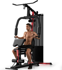 Home Gym System with 160LB Weight Stack, Multifunctional All-In-One Workout Stat