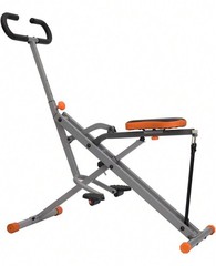 Foldable Rowing Machine & Squat Trainer – Home Gym Fitness Equipment