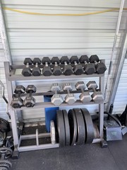 Power Rack, Bench, Dumbbells, Barbells Set