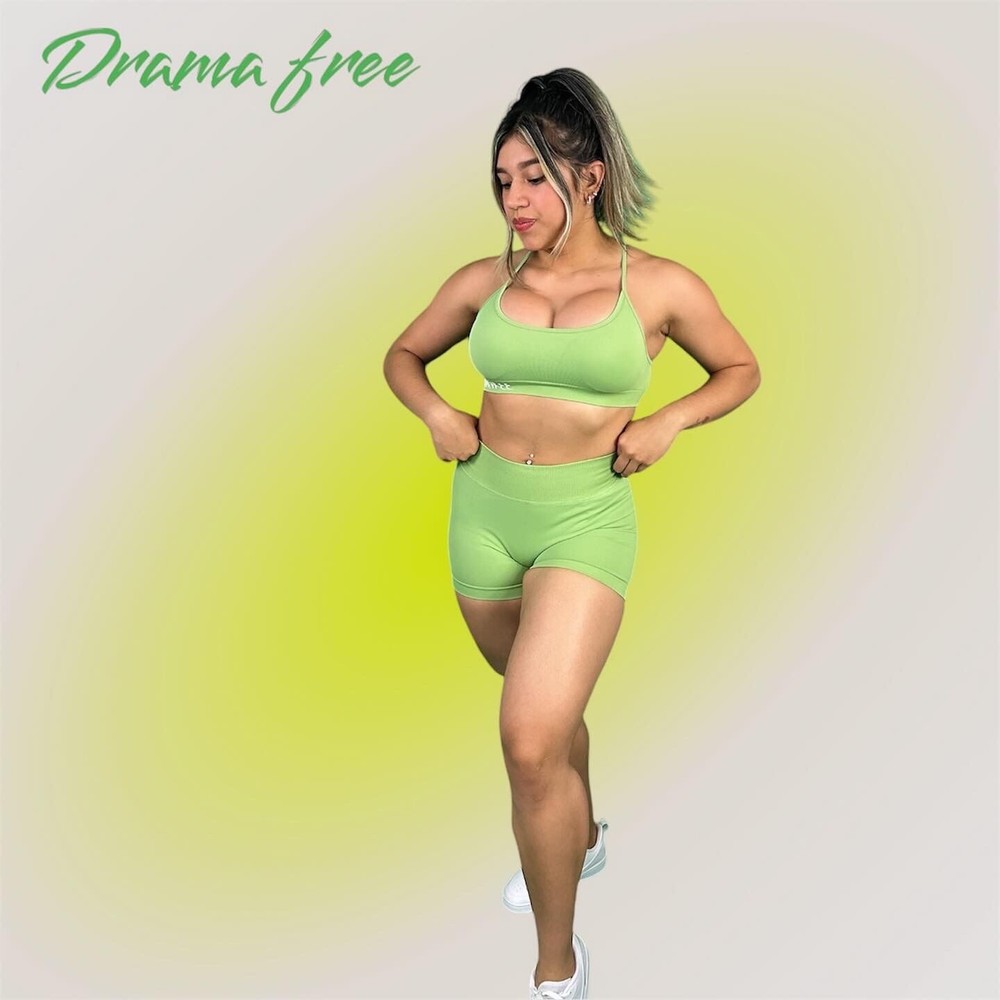 Green 2 Piece Bra And Short Set 💚