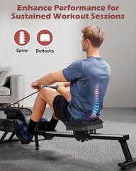 Fitense Rowing Machine Seat Cushion for The Concept 2 Black