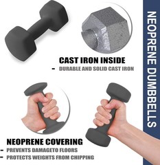 Versatile Hexagonal Dumbbell Set (2 pcs x 1 lb): Strength Training for All Ages
