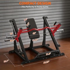 Linear Row Machine Home Gym Back Workout Machine with Plate-Loaded Smith Row