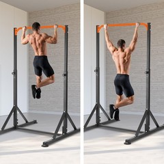 Pull Up Station, Power Tower Adjustable Pullup Bar Free Standing, H… Fast Ship