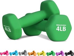 Versatile 4 lb Hexagonal Neoprene Dumbbell Pair for All Ages & Fitness Levels