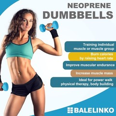 Portable 5lb Neoprene Dumbbell Pair – Perfect for Yoga, Pilates & Home Workouts